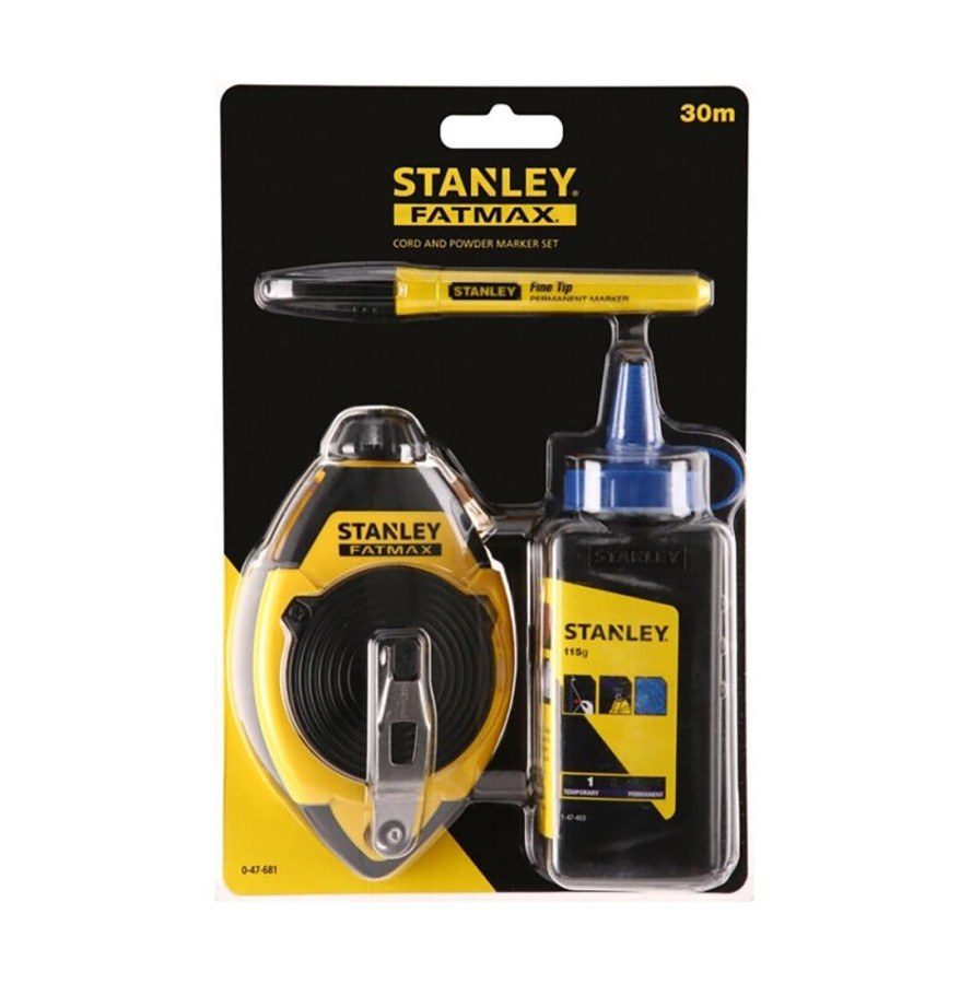 šňůra brnkací 30m + pudr + značkovač  (0-47-681) STANLEY
